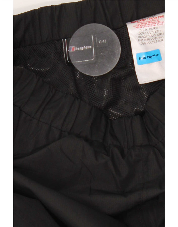 Pantaloni impermeabili pentru baieti Berghaus 11-12 ani poliester negru