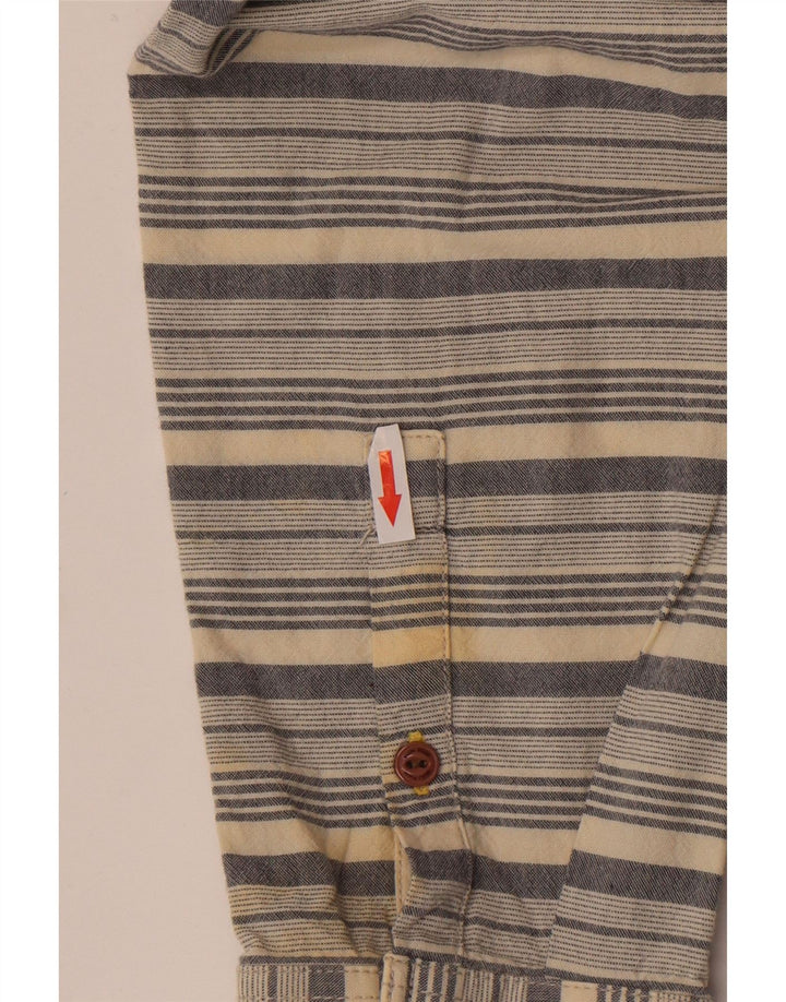 Cămașă Slim Fit pentru bărbați White Stuff 2XL, bumbac cu dungi bej