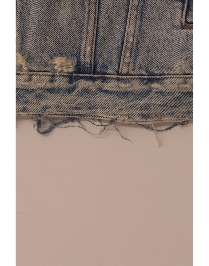 Jachetă pentru bărbați ZARA din denim învechit UK 38, bumbac albastru mediu