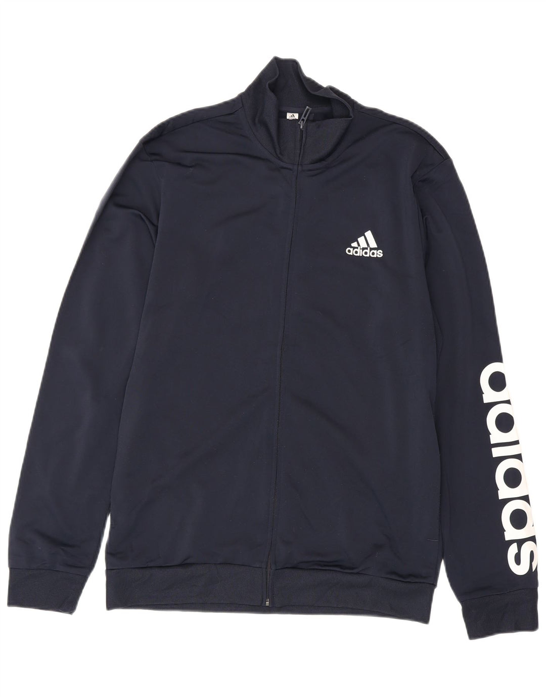 Jachetă de top pentru trening grafic Adidas pentru bărbați UK 40/42 Medium Bleumarin