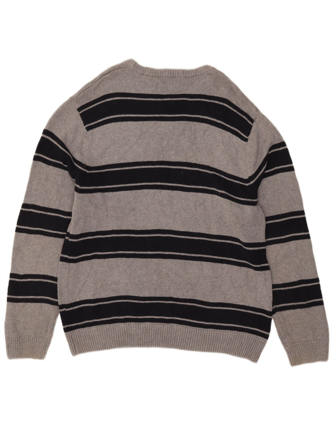 Pulover Chaps pentru bărbați cu gât roșu, XL, bumbac cu dungi gri