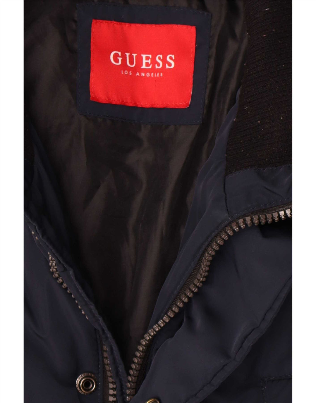 Palton căptușit Guess pentru bărbați UK 40 mare, poliester bleumarin