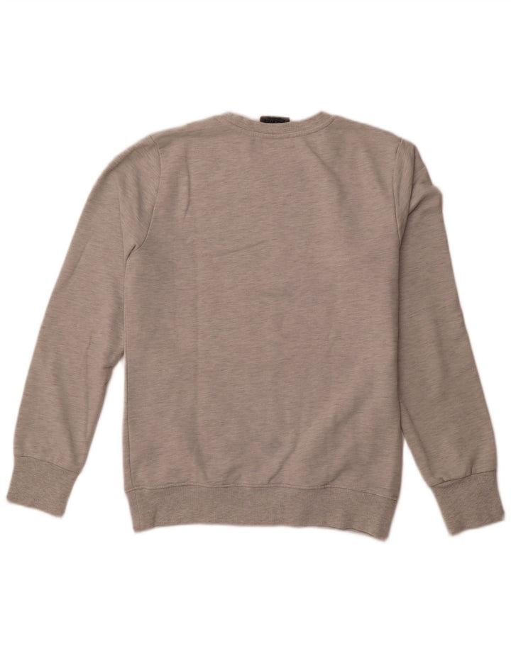 SUPERDRY Hanorac grafic pentru bărbați Pulover mare din bumbac gri