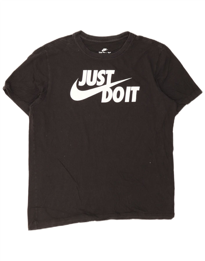 Tricou grafic Nike pentru bărbați Top mare din bumbac negru