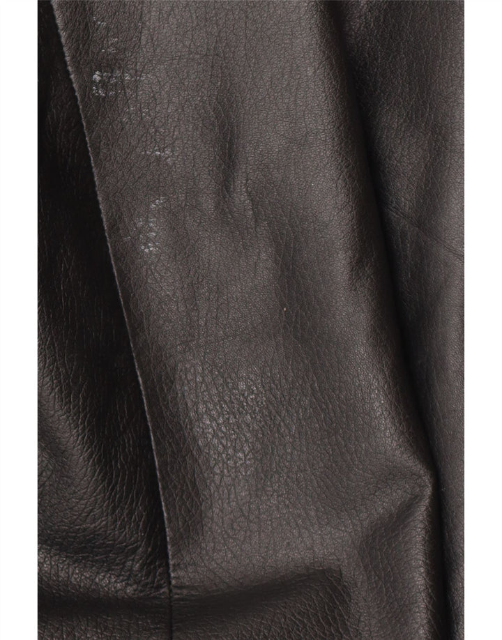 Jachetă de piele vintage pentru bărbați UK 38 Medium Black Leather