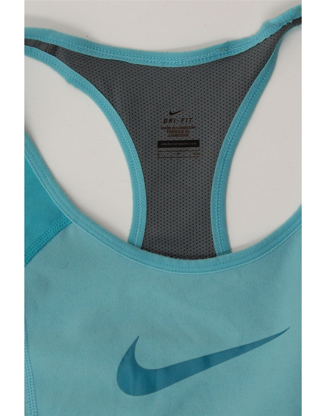 Top cu vestă grafică Nike pentru femei UK 8 Small Blue Colorblock