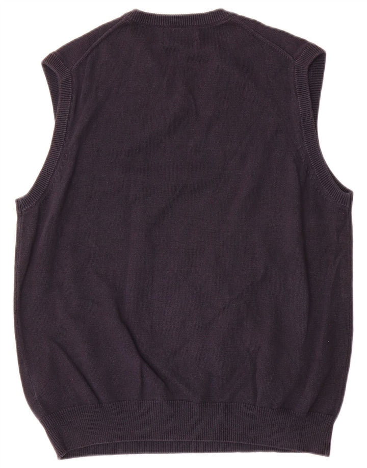 Marks & Spencer pentru bărbați Blue Harbour Vest Tank Top Bumbac mediu bleumarin