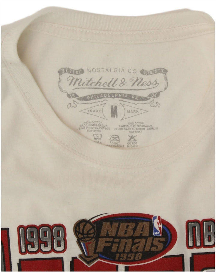 MITCHELL & NESS Tricou grafic Chicago Bulls pentru bărbați Top mediu alb