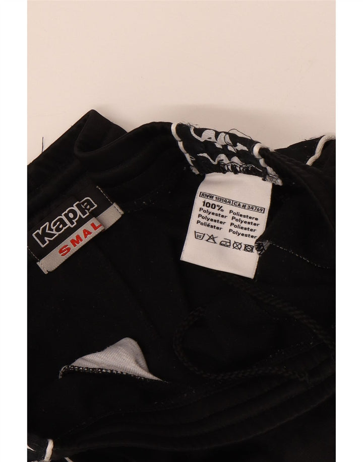 Pantaloni de trening cu grafică pentru bărbați Kappa, poliester negru mic