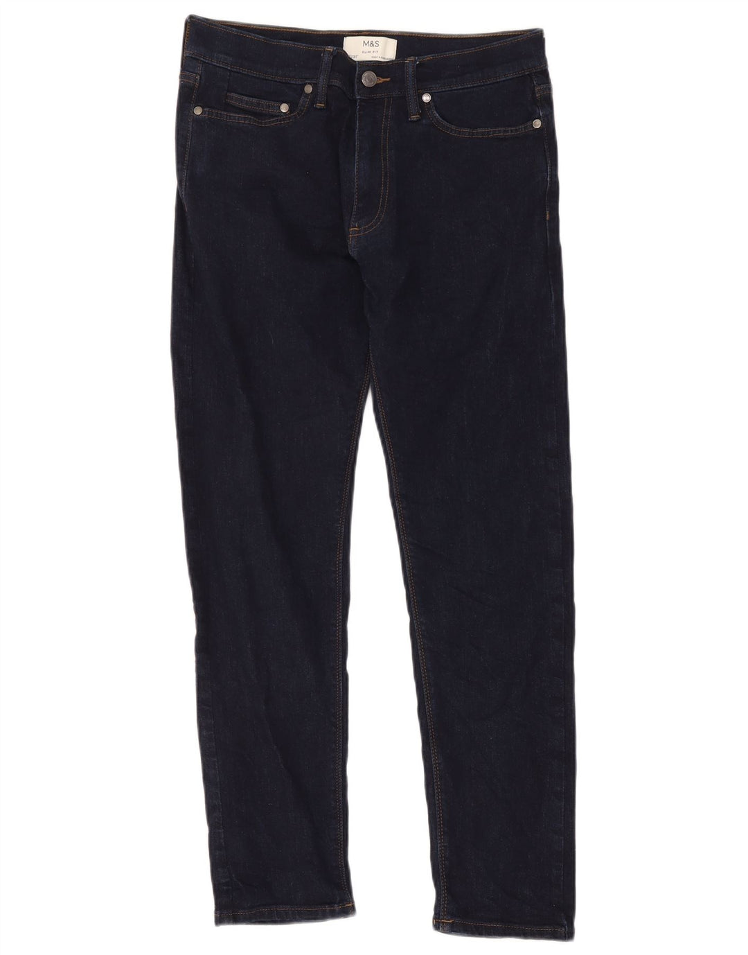 Blugi slim pentru bărbați Marks & Spencer W30 L31 bumbac bleumarin