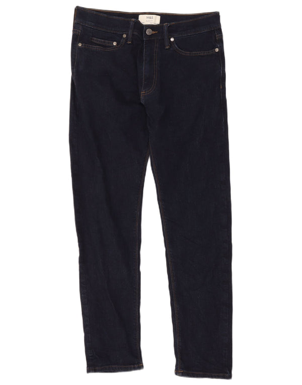 Blugi slim pentru bărbați Marks & Spencer W30 L31 bumbac bleumarin