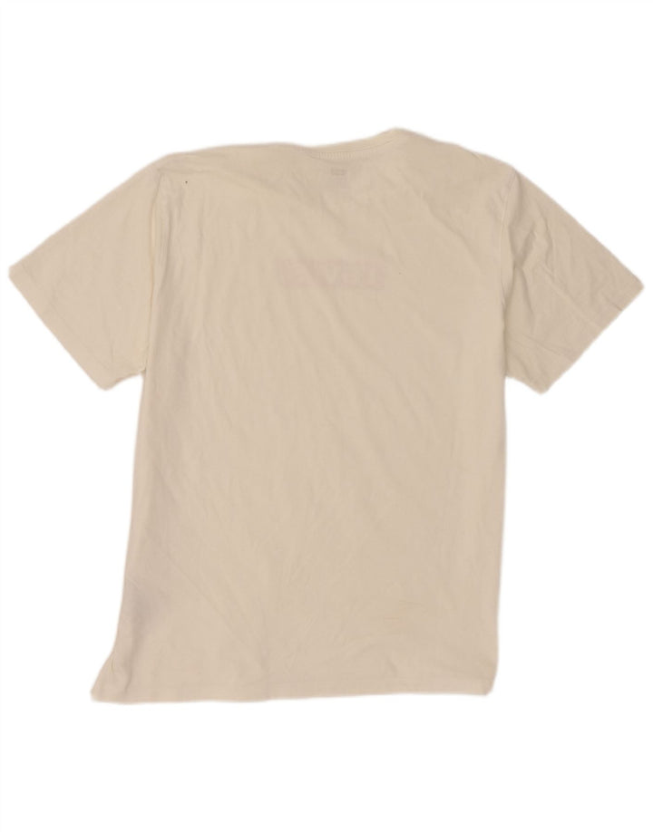 Tricou grafic Levi's pentru bărbați Top mare din bumbac alb