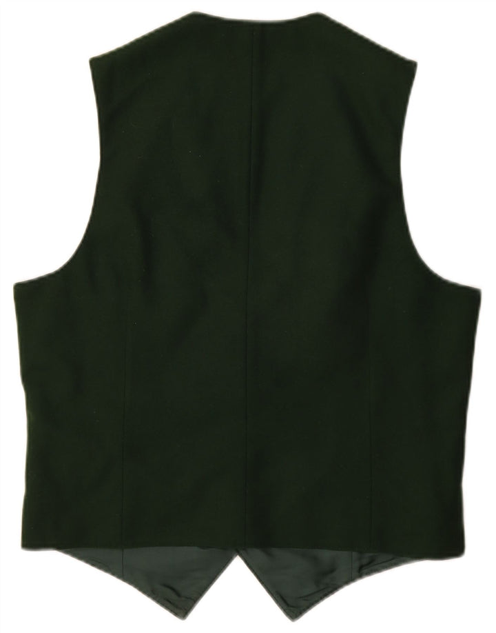 Vestă cu grafică vintage pentru bărbați, verde mică