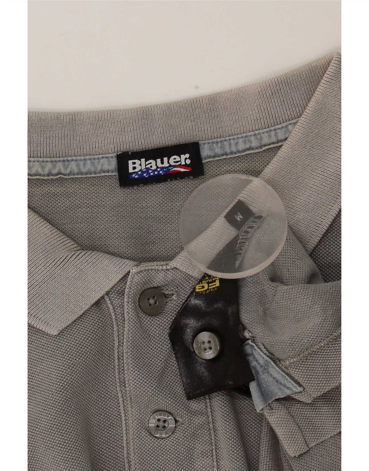 Tricou polo Blauer pentru bărbați, gri mediu