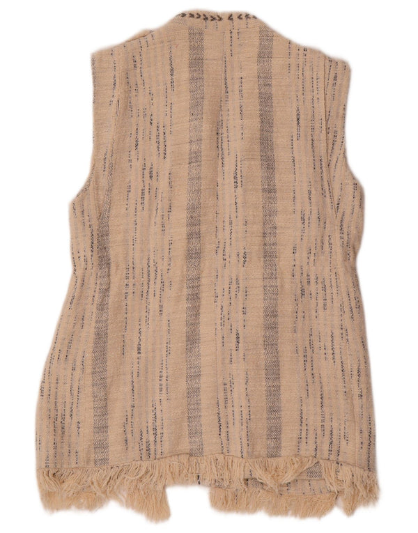 Gilet deschis pentru femei Zara UK 12 Medium Beige