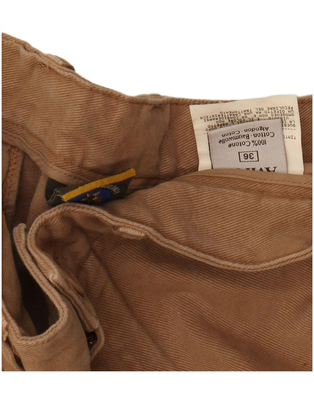 Pantaloni chino drepți pentru bărbați AVIREX W36 L31 bumbac maro