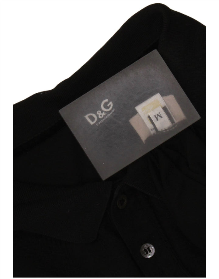 Tricou polo pentru bărbați Dolce & Gabbana, negru mediu