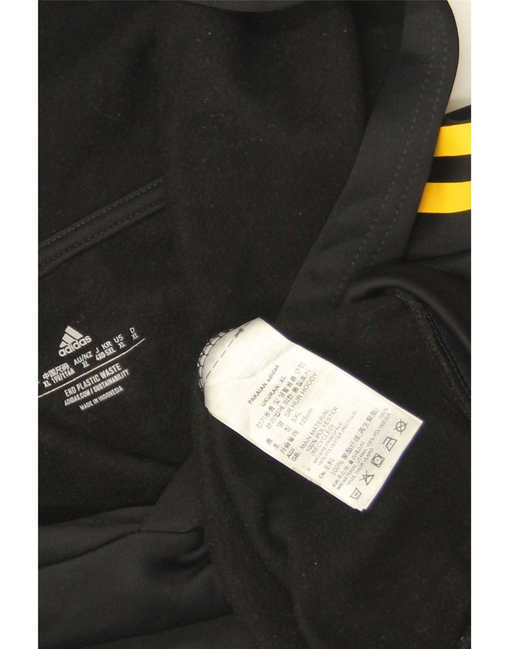 Pulover cu glugă grafic pentru bărbați Adidas XL, poliester negru