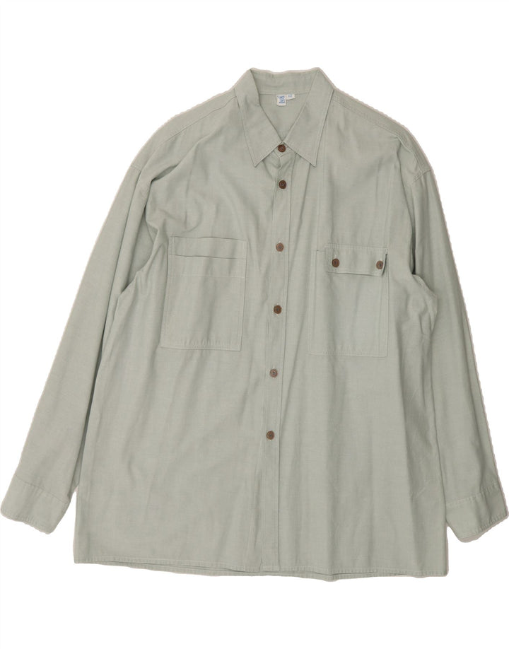 VINTAGE Mens Shirt Size 43 Large Green Vintage Vintage and Second-Hand Vintage from Messina Hembry 