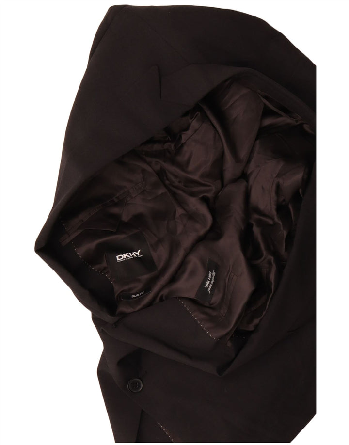 Jachetă pentru bărbați Dkny Slim Fit cu 2 nasturi, UK 40, lână maro mare