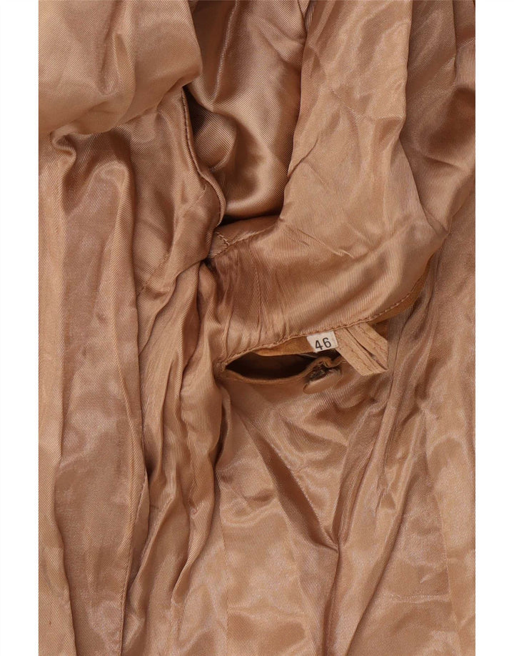 Jachetă vintage pentru bărbați din piele intoarsa IT 46 Small Beige