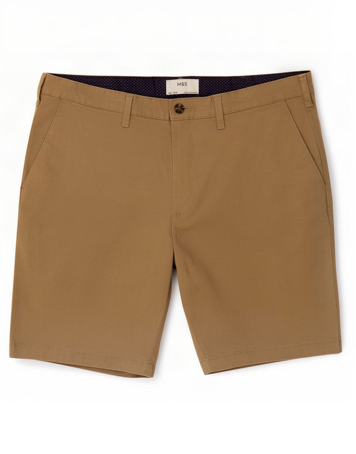 Marks & Spencer pantaloni scurți chino pentru bărbați mari W36 bej