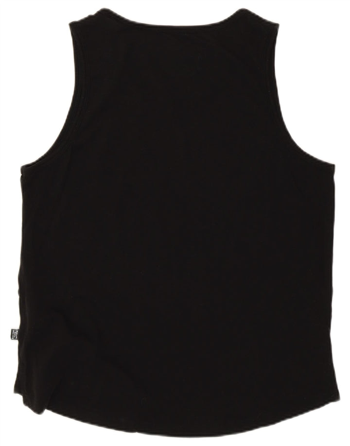 Vesta grafică pentru femei Adidas UK 14, bumbac mediu negru