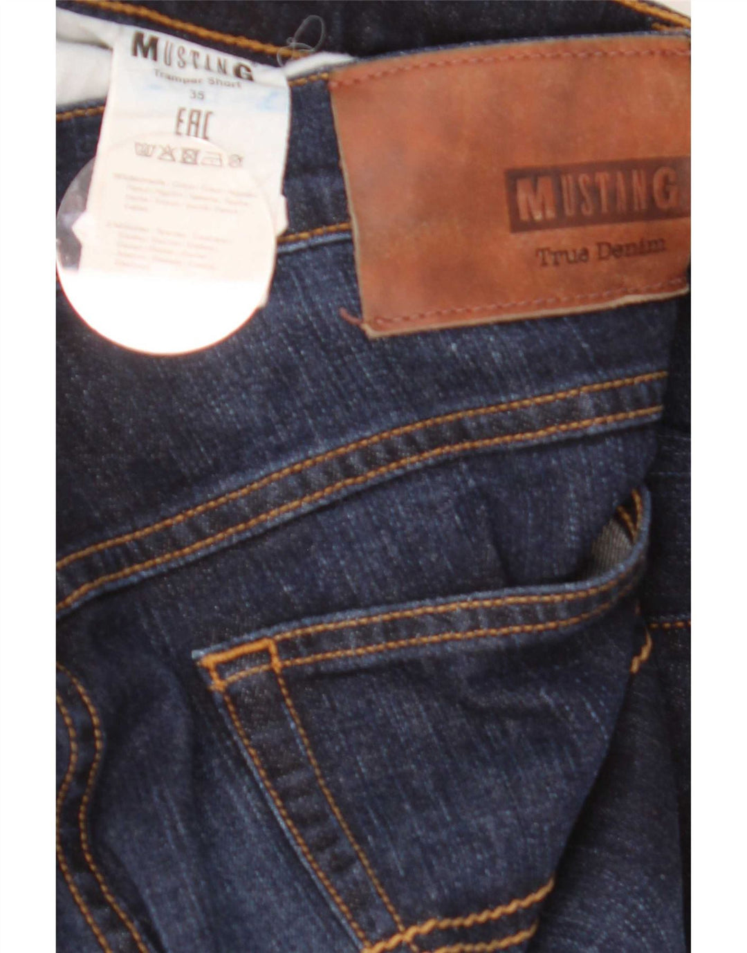 Pantaloni scurți din denim pentru bărbați Mustang W35, mari, albastru, bumbac