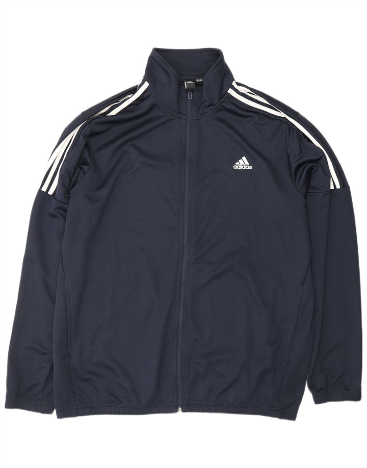 Jachetă de trening pentru bărbați ADIDAS 2XL, poliester bleumarin