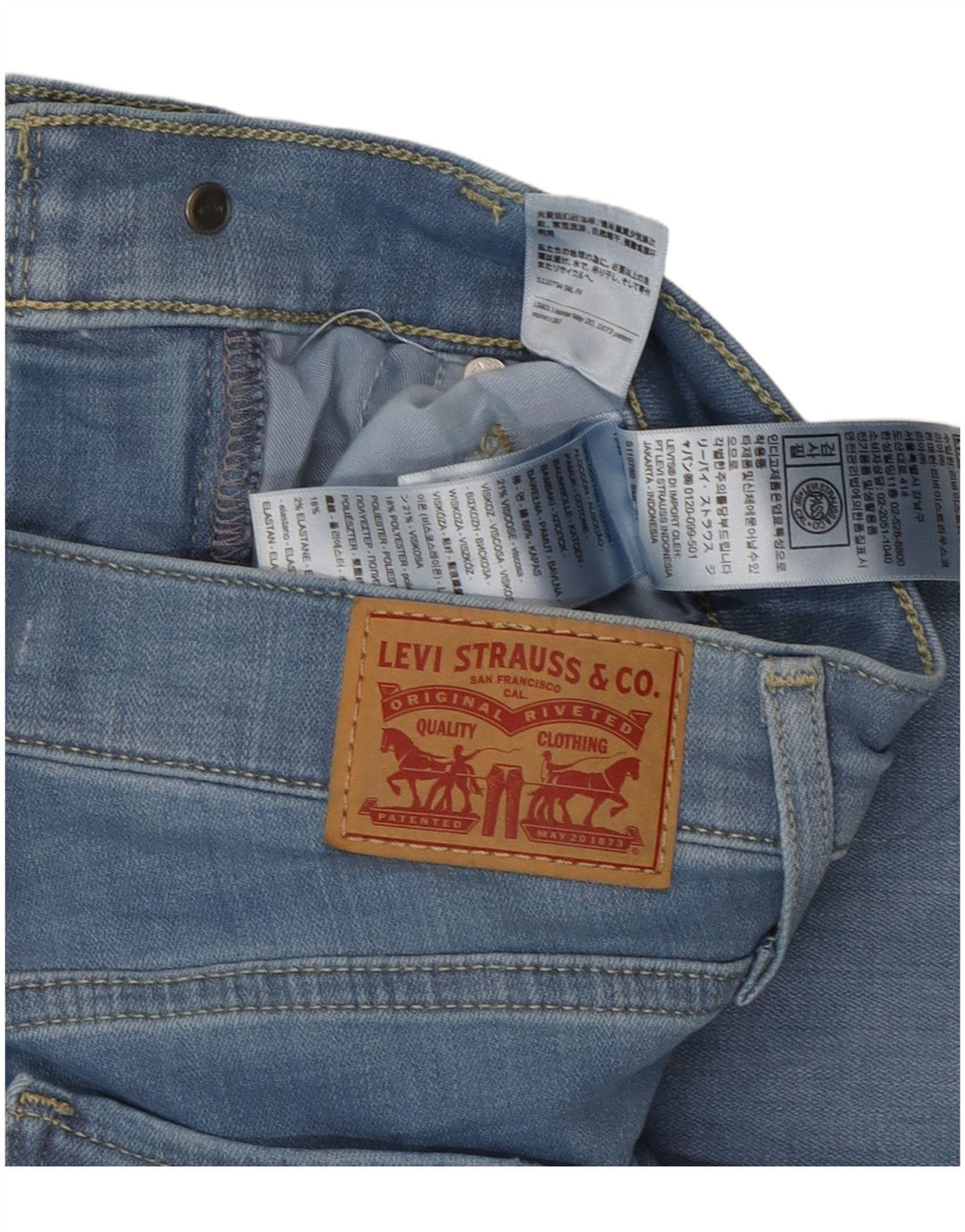 Blugi drepți modelați 314 pentru femei Levi's L27 L32 Bumbac albastru