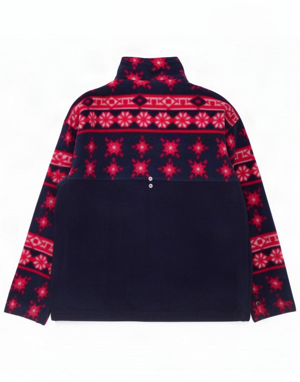 Bailo Womens Fleece Jacket UK 16 Large Blue Fair Isle Polyester