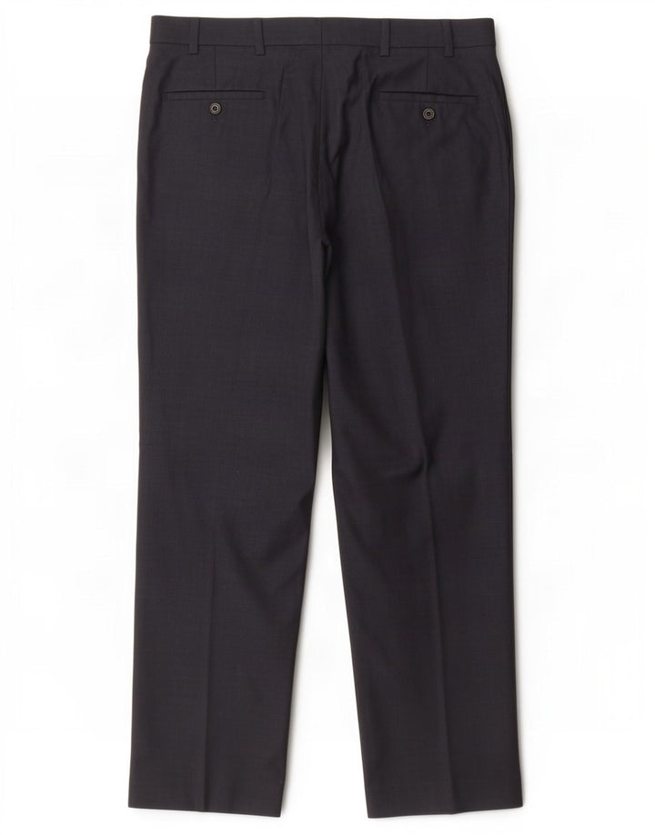 Marks & Spencer Pantaloni drepți pentru bărbați L38 L31 Lână bleumarin