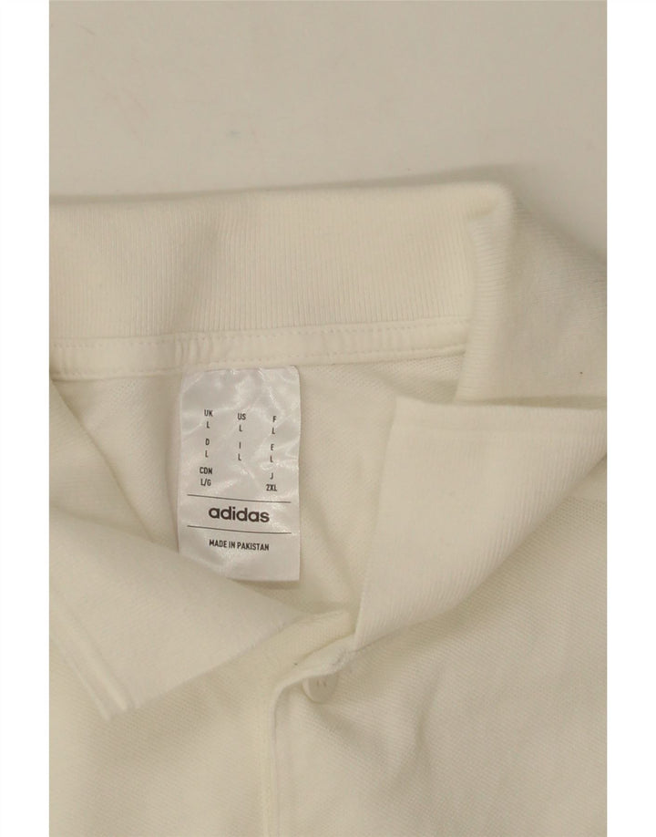 Tricou polo pentru bărbați Adidas, mare, alb