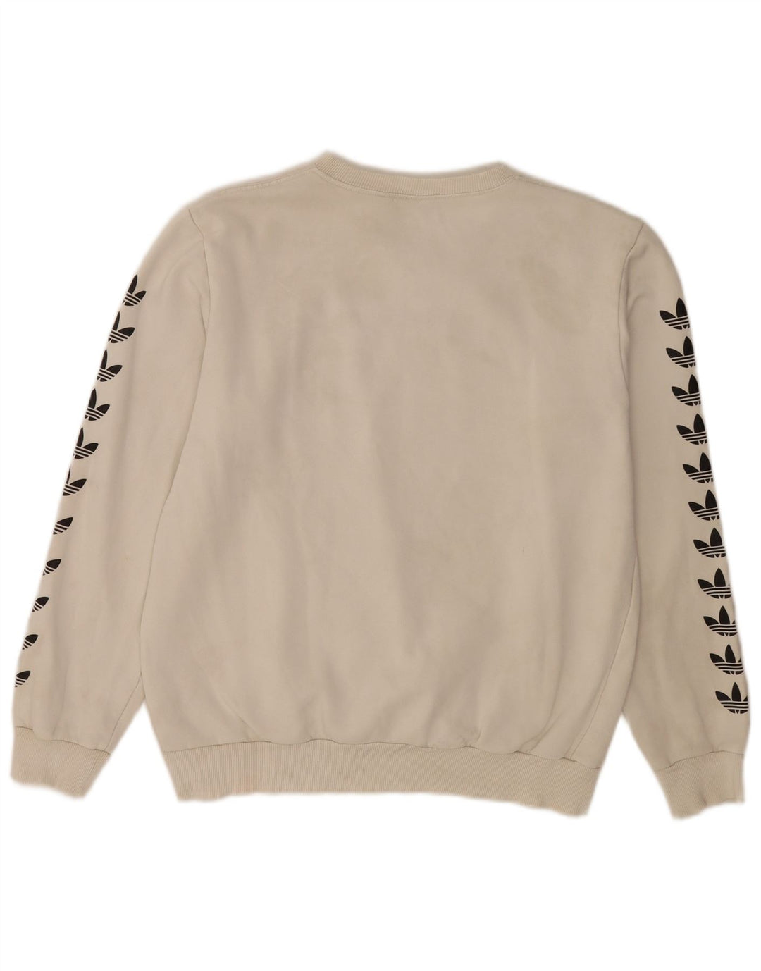 Pulover de hanorac grafic Adidas pentru femei UK 14 Bumbac alb mediu mediu