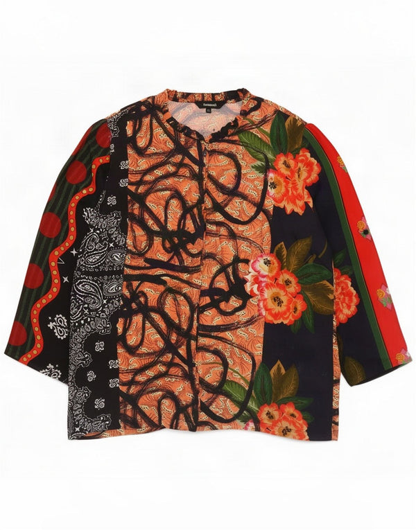 Bluză cămașă cu model abstract Desigual pentru femei UK 18 XL Multicolor