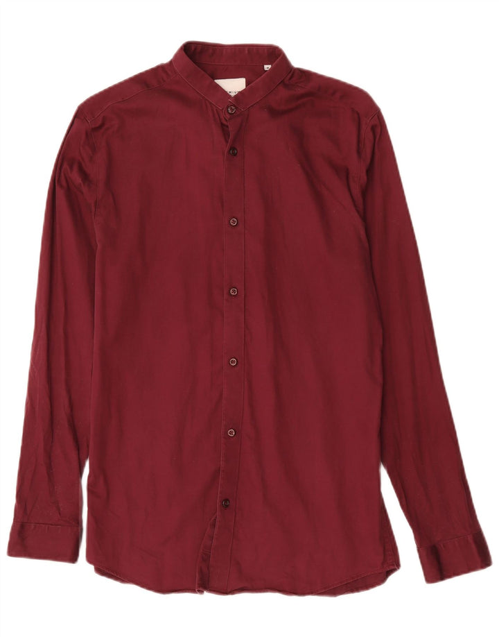 Cămașă pentru bărbați Jack & Jones Mărimea 40 Bumbac Burgundy Mediu