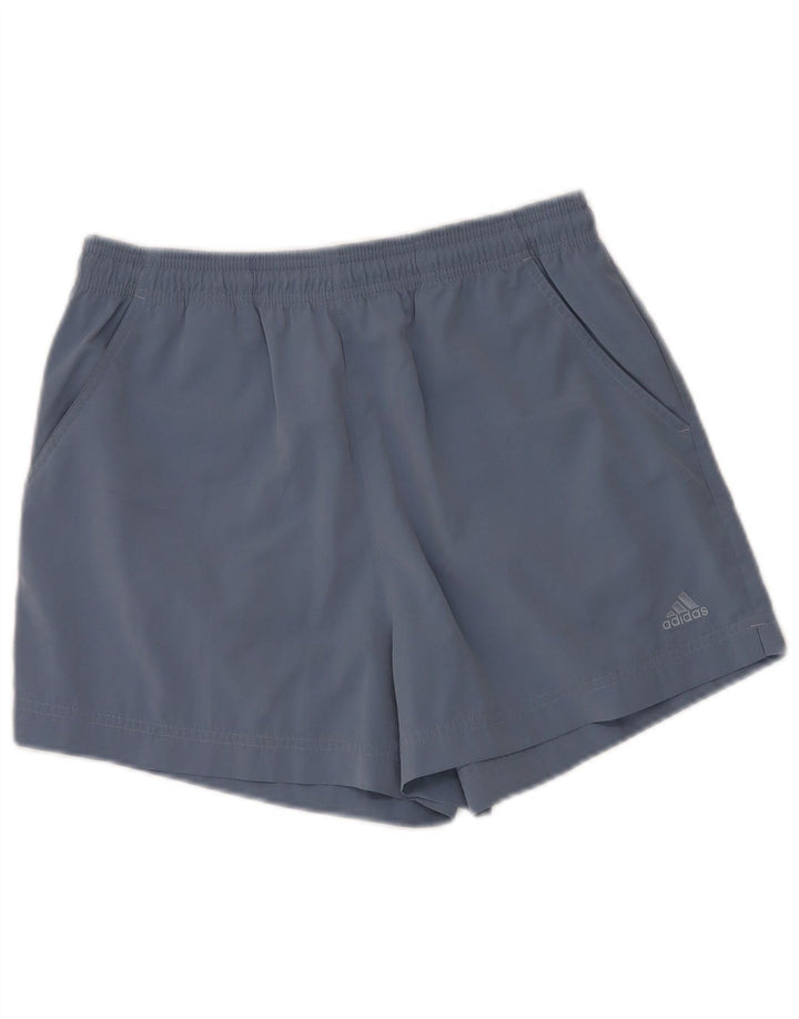 Pantaloni scurți sport Adidas pentru femei UK 12 Medium Blue Poliester