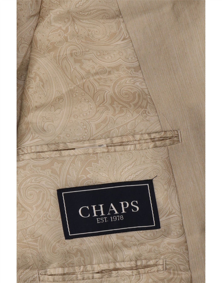 Jachetă Blazer pentru bărbați Chaps cu 2 nasturi UK 48 4XL Bej Poliester