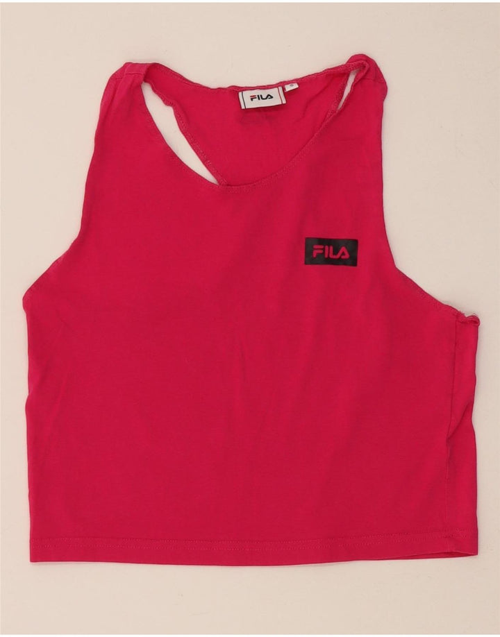 Vestă crop Top pentru femeie FILA UK 8 Small Pink Bumbac