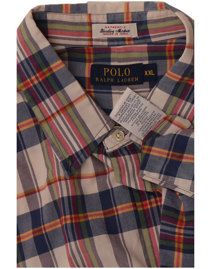 Cămașă cu mânecă scurtă Polo Ralph Lauren pentru bărbați 2XL, bumbac cu carouri multicolore