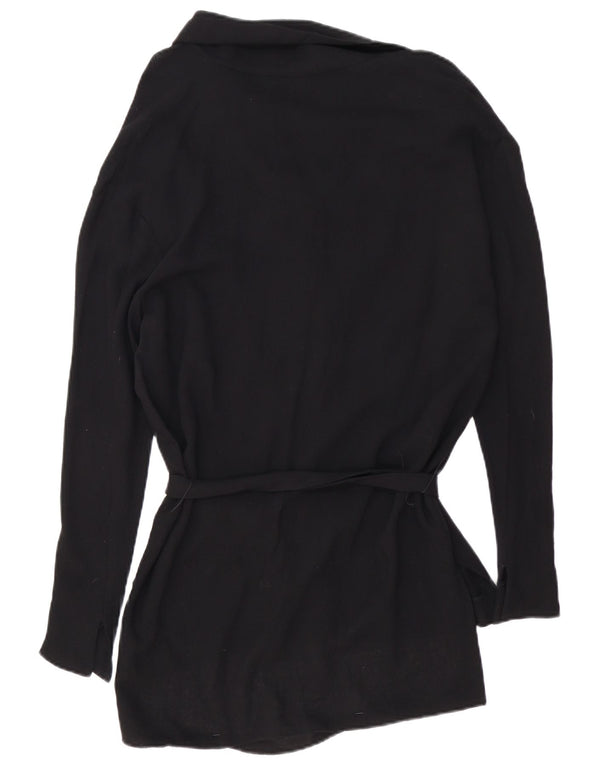 Pulover cardigan pentru femei Zara UK 14 Medium Black Viscose