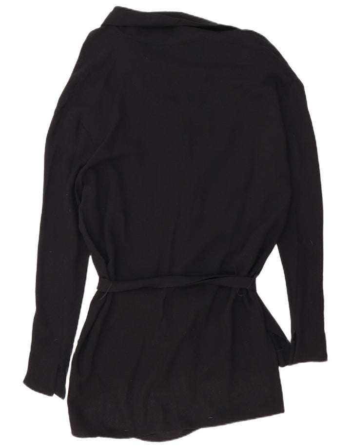 Pulover cardigan pentru femei Zara UK 14 Medium Black Viscose