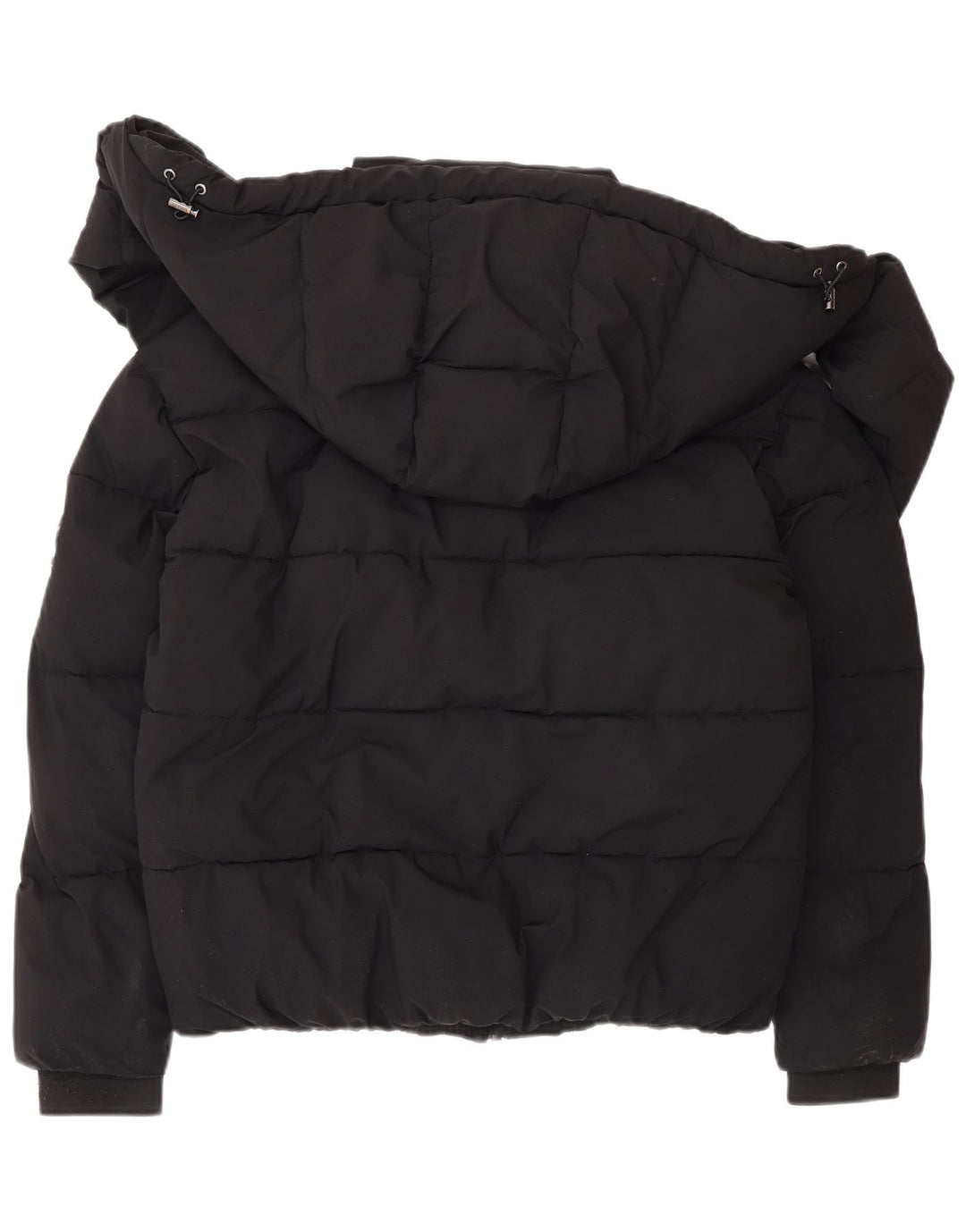 Jachetă căptușită cu glugă Dkny pentru femei UK 6 XS poliester negru iarnă