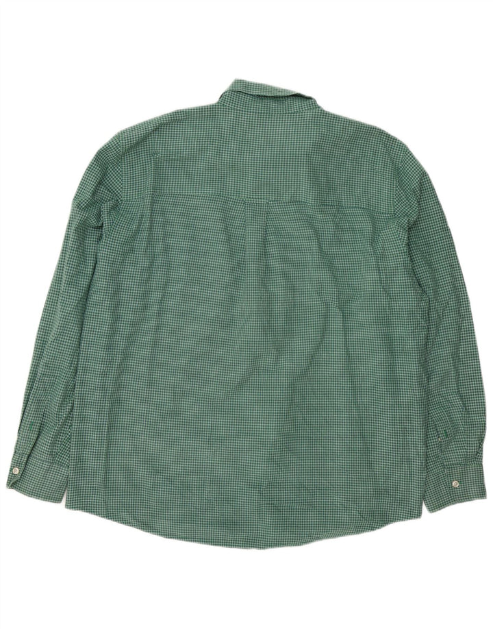 Cămașă pentru bărbați Chaps Easy Care XL, bumbac verde cu carouri