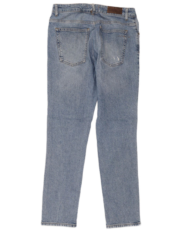 Reiss Blugi pentru bărbați slim, învechiți, W32 L30, bumbac albastru