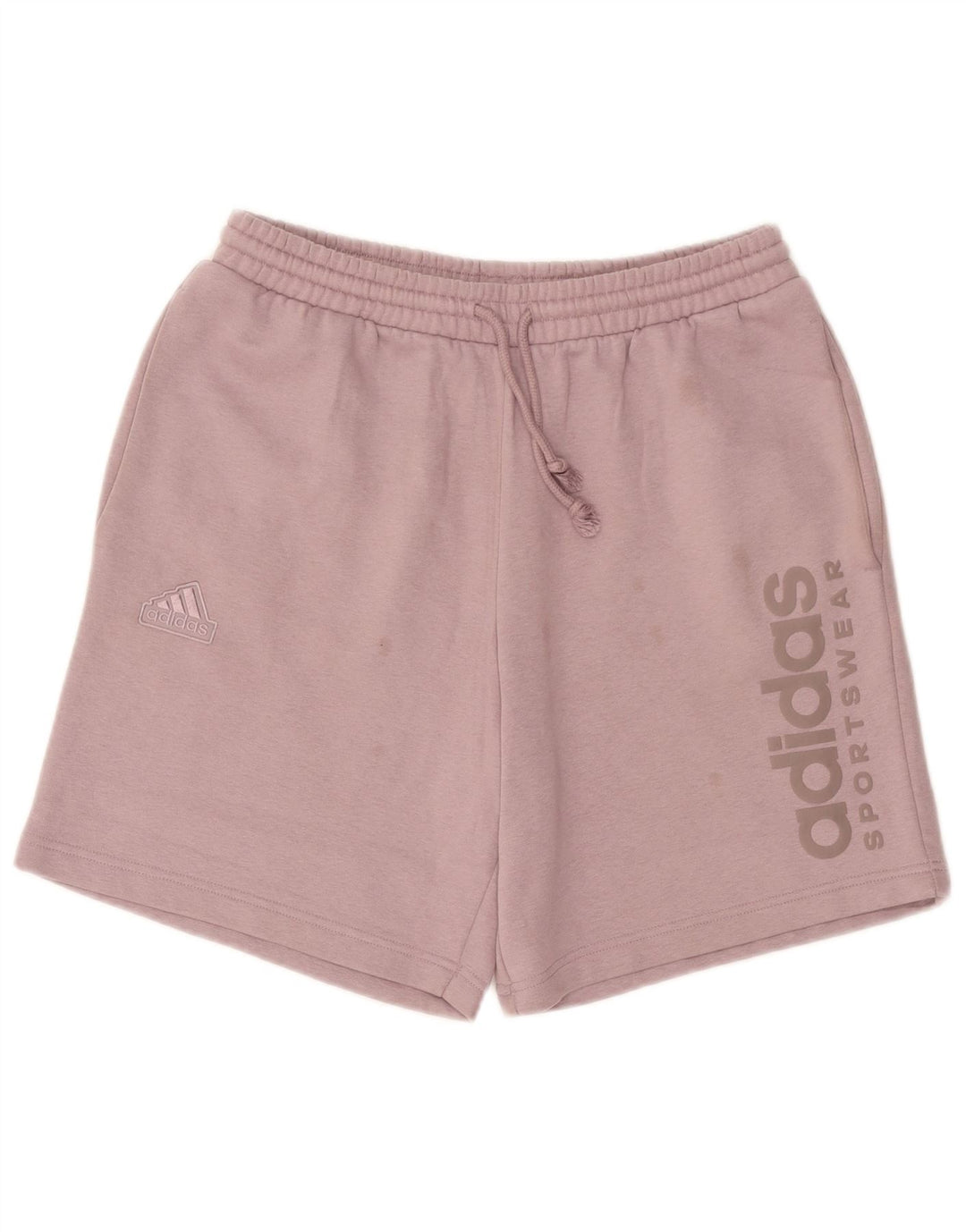 Pantaloni scurți sport grafic Adidas pentru bărbați, bumbac roz mediu