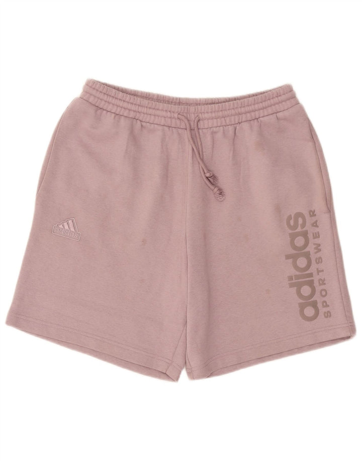 Pantaloni scurți sport grafic Adidas pentru bărbați, bumbac roz mediu