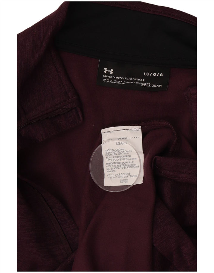 Top de trening Under Armour Cold Gear pentru bărbați, cu pulover, mare, Bordeaux
