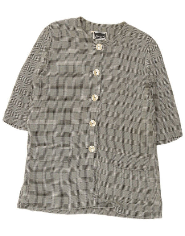 LUISA SPAGNOLI Jachetă pentru femei cu mâneci 3/4 IT 46 Large Green Check