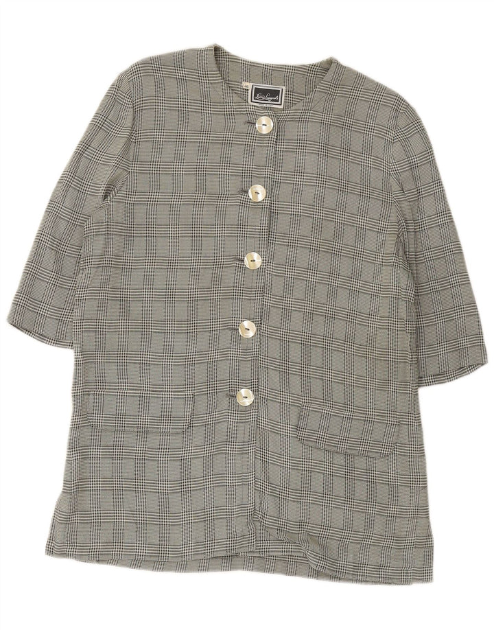 LUISA SPAGNOLI Jachetă pentru femei cu mâneci 3/4 IT 46 Large Green Check